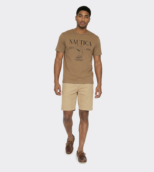 نوتيكا نوتيكا - بني  Round Neck T-Shirts