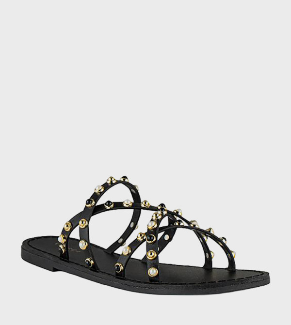 VINCCI VINCCI - Black Flat Sandals