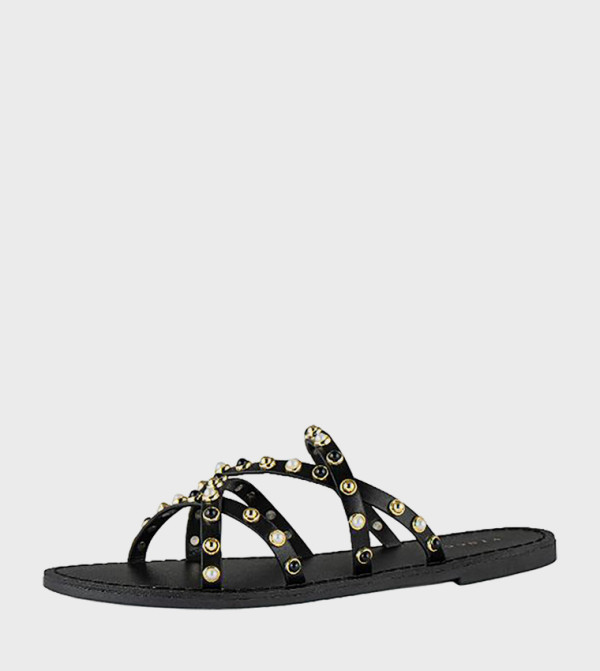 VINCCI VINCCI - Black Flat Sandals