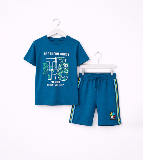Victor and Jane Victor and Jane - Blue T-shirts & Bottoms