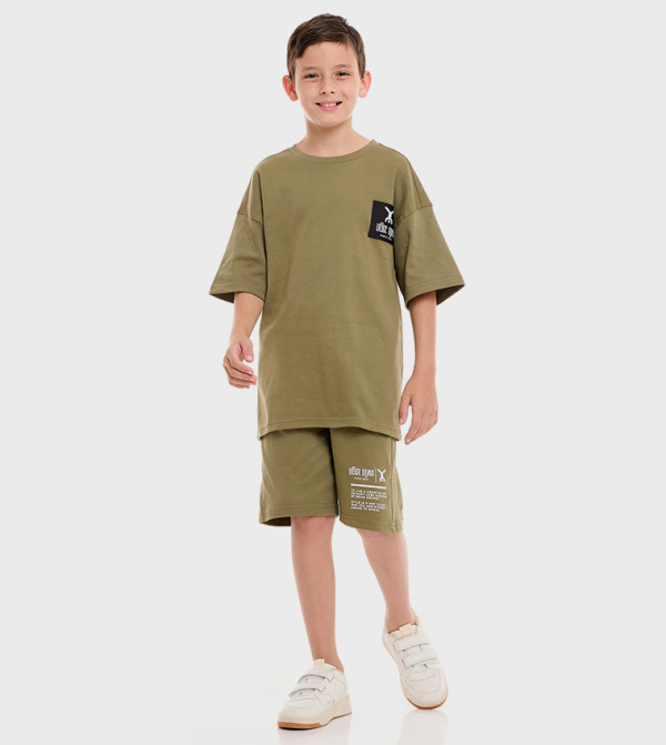 Victor and Jane Victor and Jane - Olive T-shirts & Bottoms