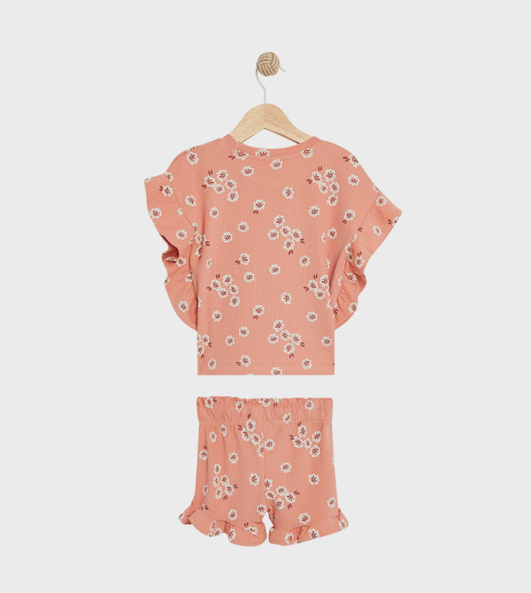 BABIES & MORE  - Peach Top & Shorts
