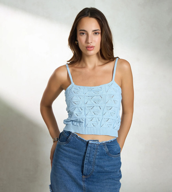 Virgio  heatwave-ready-w - Blue Cropped Tops