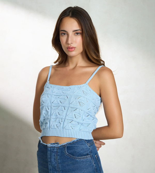 Virgio  heatwave-ready-w - Blue Cropped Tops