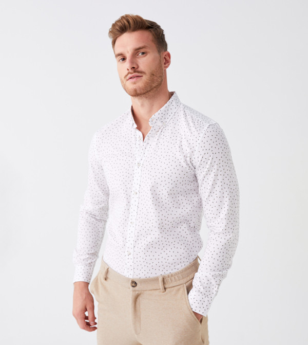 اٍل سي واي كيكي ملابس - أبيض قميص كاجوال