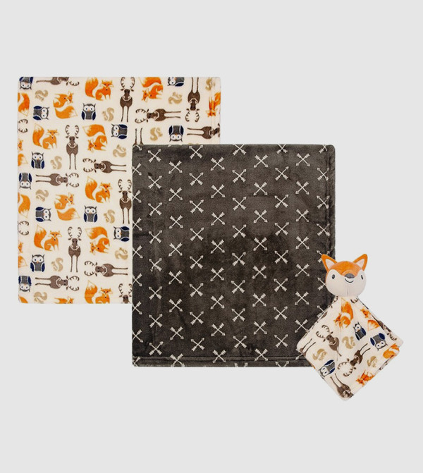 Hudson Baby Hudson Baby - Orange Blankets, Quilts & Wraps