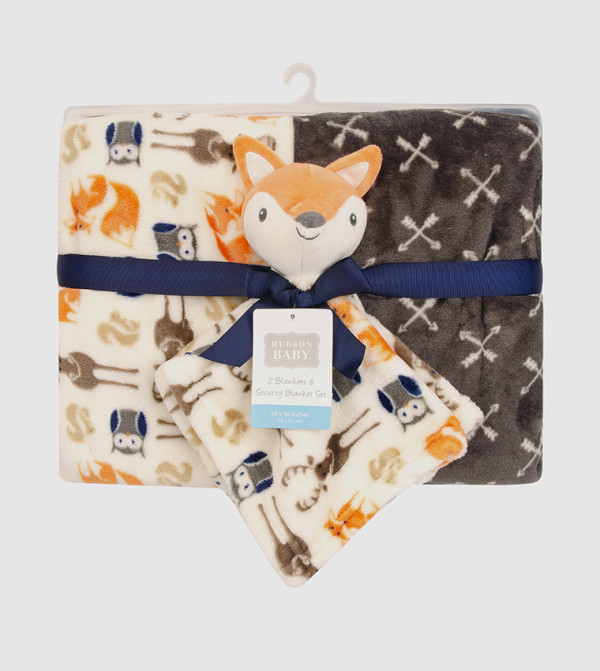 Hudson Baby Hudson Baby - Orange Blankets, Quilts & Wraps