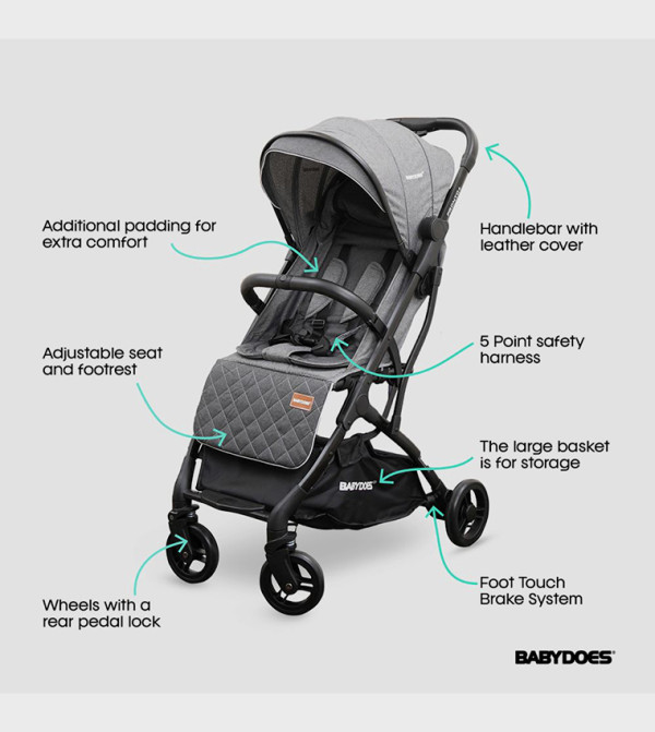 BABYDOES BABYDOES - Grey Strollers & Travel Systems