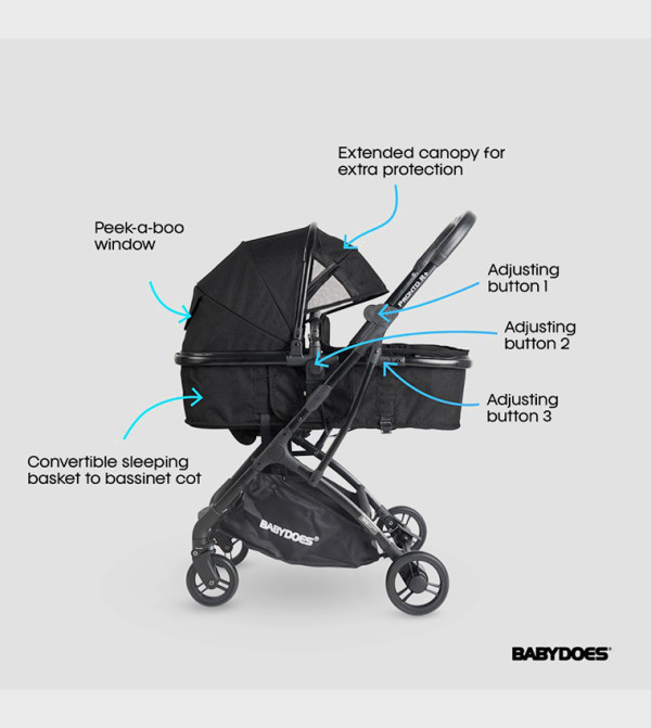 BABYDOES BABYDOES - Dark Grey Strollers & Travel Systems