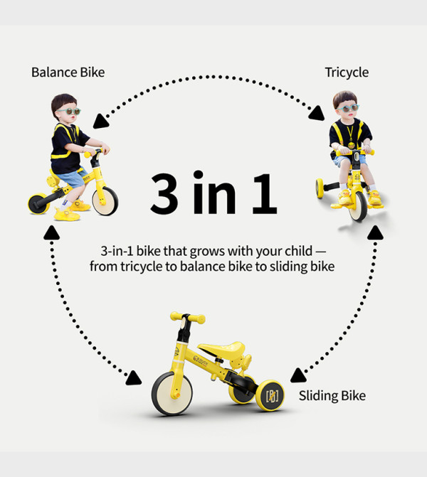 B.Duck Toys - Yellow Bikes & Scooters