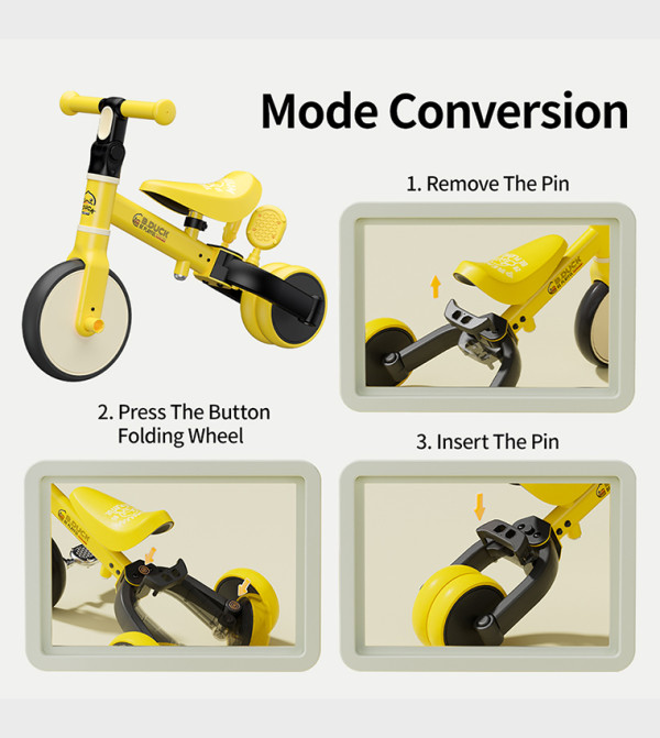 B.Duck Toys - Yellow Bikes & Scooters