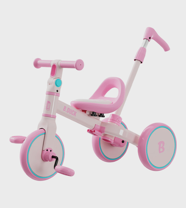 B.Duck Toys - Pink Bikes & Scooters