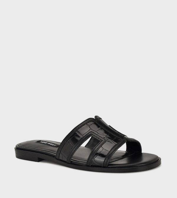 Nine West  Flat Sandals - Black Flat Sandals