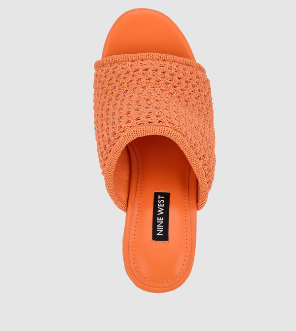 Nine West Platform Footwear - Orange Heeled Sandals