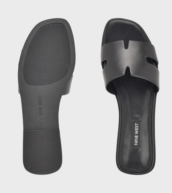 Nine West  - Black Flat Sandals