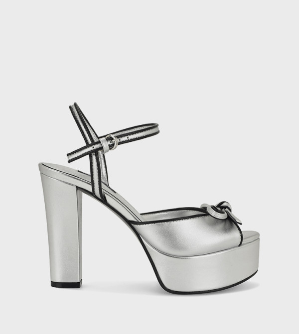 Nine West Heels - Silver Heels