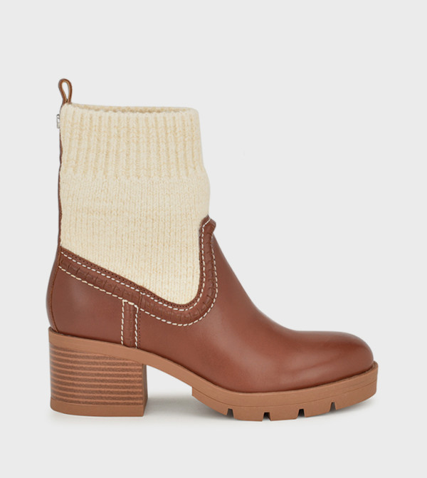 ناين وست  بوت لمنتصف الساق - حنطي Calf Boots