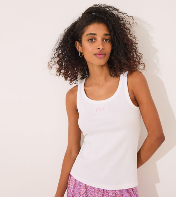 ويمينز سيكريت ويمينز سيكريت - أبيض Sleeveless Tops