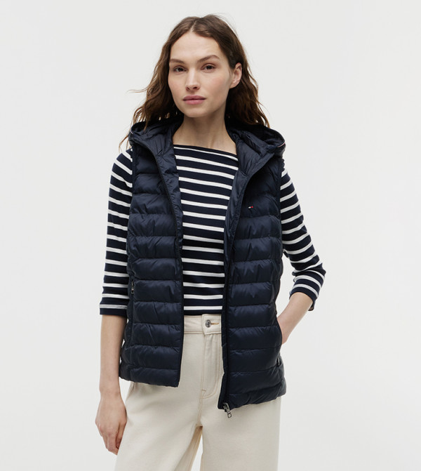 Tommy Hilfiger Puffer & Quilted Jackets - Navy Puffer & Quilted Jackets
