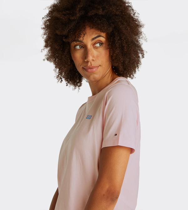 Tommy Hilfiger  Clothing - Pink Short Sleeve T-Shirts