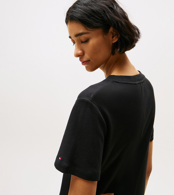 تومي هيلفيغر  فساتين تيشيرت - أسود Shirt & T-Shirt Dresses
