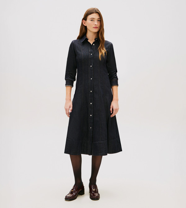 تومي هيلفيغر  devil-wears-prada-miranda - كحلي Midi Dresses