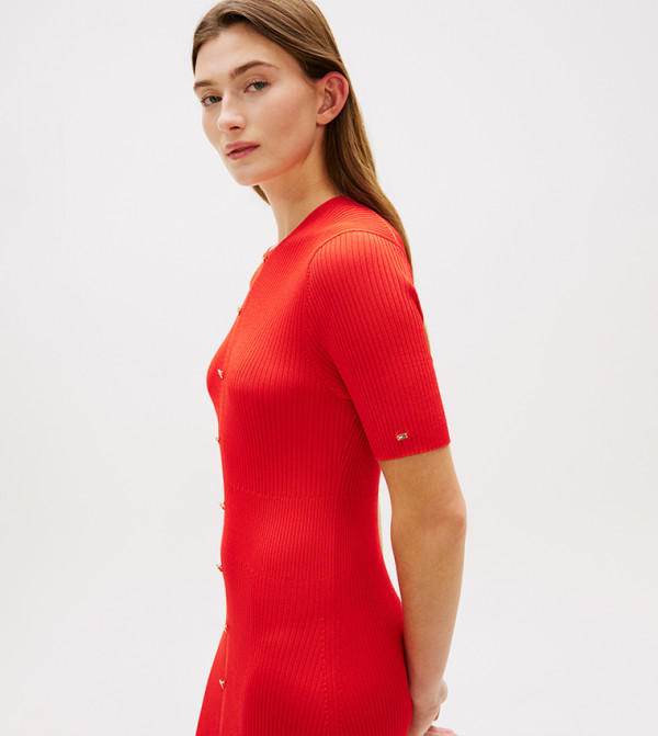 Tommy Hilfiger  colorpop-w - Red Midi Dresses