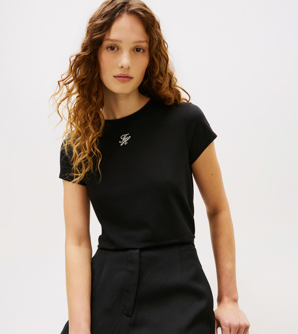 Tommy Hilfiger  everyday-essentials - BLACK Short Sleeve T-Shirts