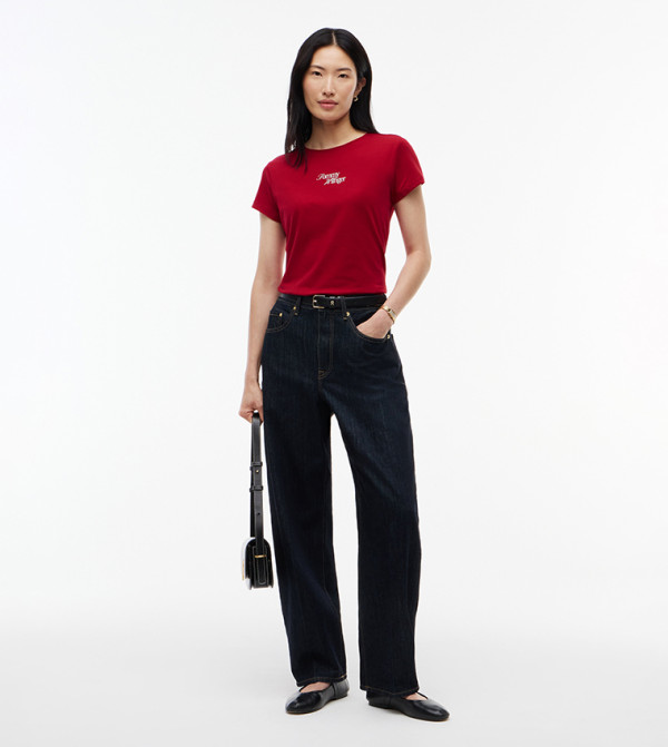 تومي هيلفيغر  تيشيرتات كاجوال - أحمر Short Sleeve T-Shirts