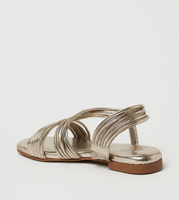 Y.SO Y.SO - Gold Flat Sandals