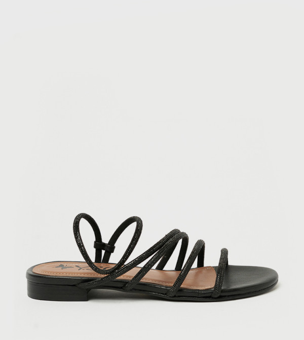 ي.سو ي.سو - أسود Flat Sandals