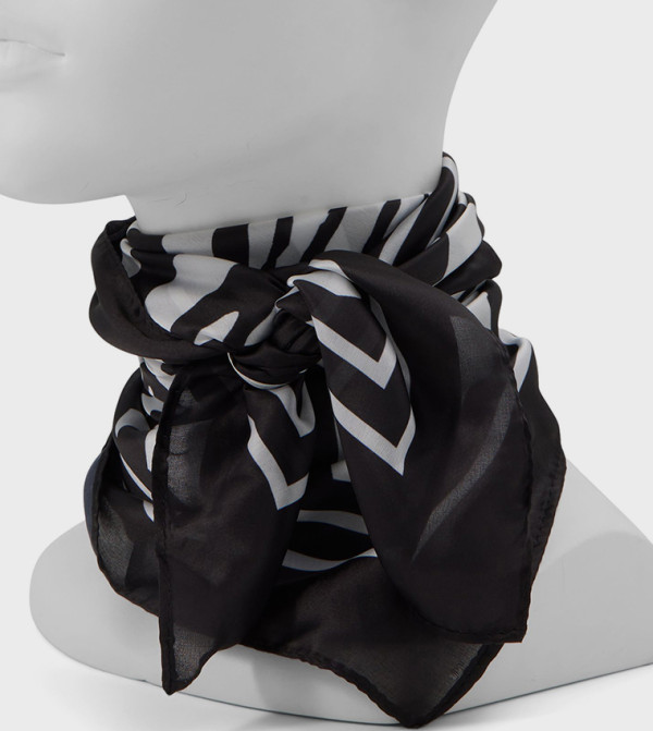 Aldo Accessories  Silk Scarves - Black Silk Scarves