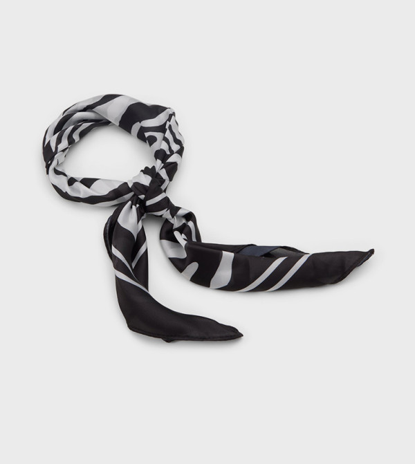 Aldo Accessories  Silk Scarves - Black Silk Scarves