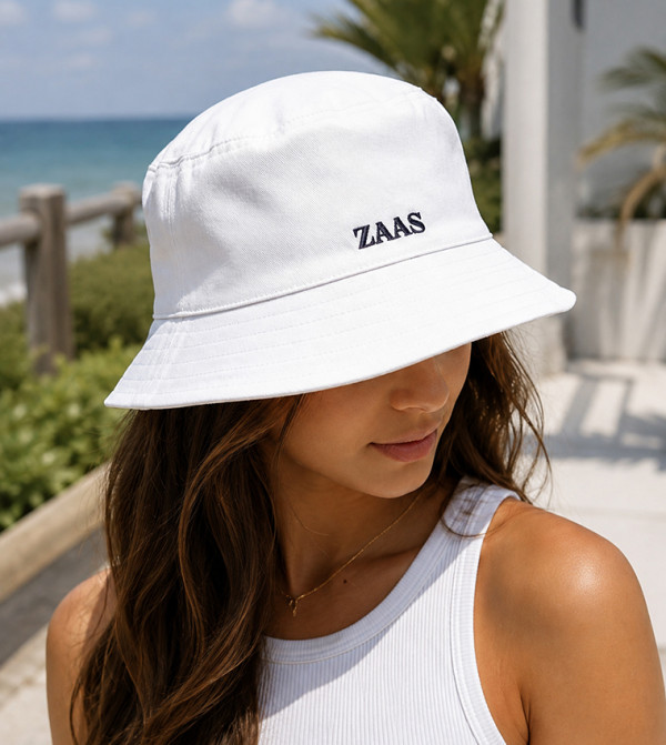 ZAAS  Bucket Hats - White Bucket Hats