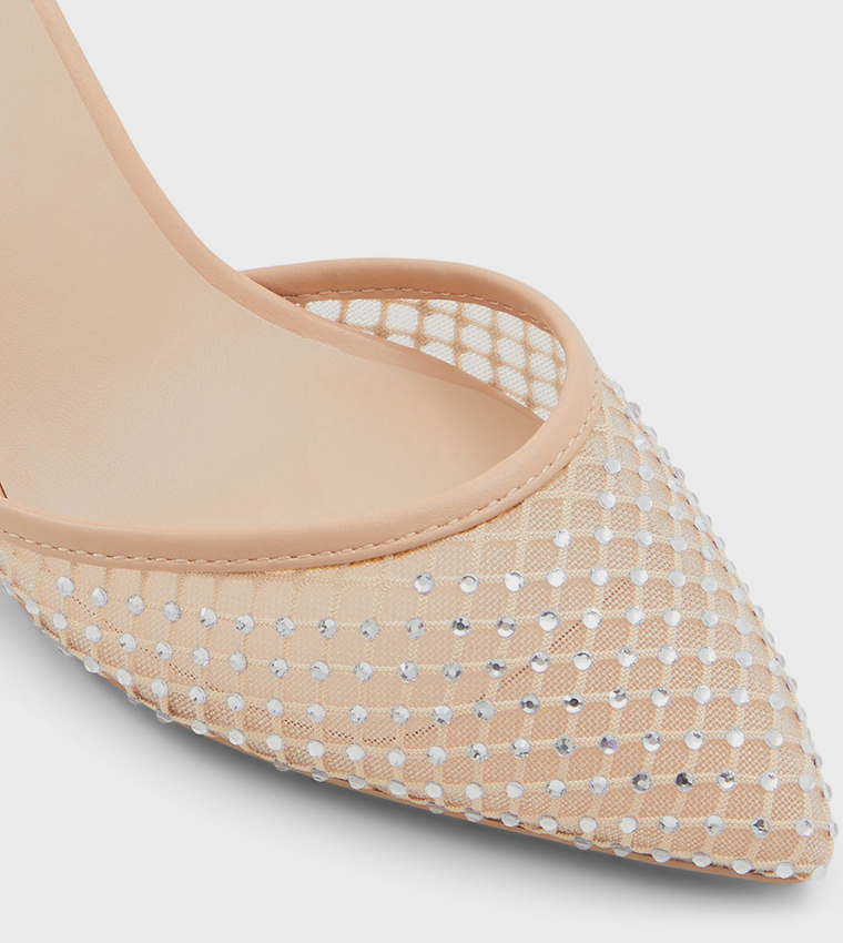 DALIAA Embellished Ankle Strap Pumps