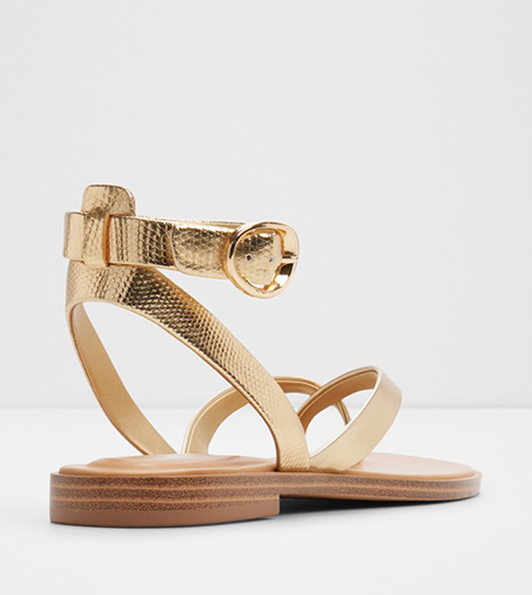 Aldo  Flat Sandals - Gold Flat Sandals