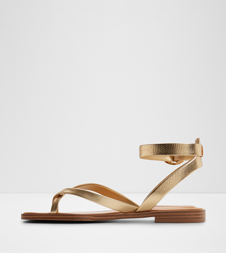 Aldo  Flat Sandals - Gold Flat Sandals