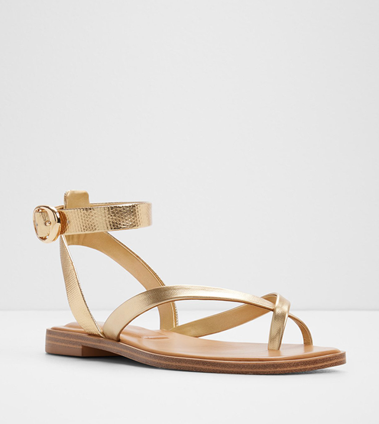 Aldo  Flat Sandals - Gold Flat Sandals
