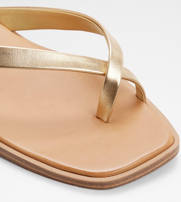 Aldo  Flat Sandals - Gold Flat Sandals
