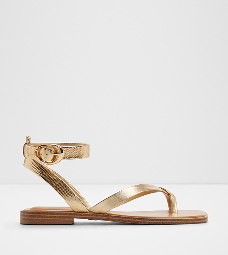Aldo  Flat Sandals - Gold Flat Sandals