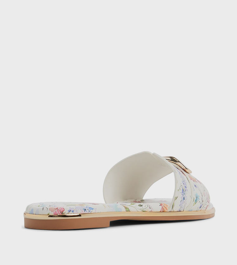 DARLINA Floral Patterned Flat Sandals