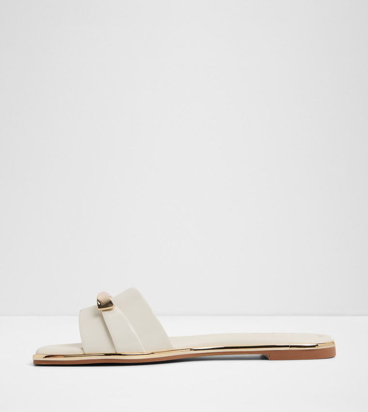 Aldo  Flat Sandals - Off White Flat Sandals