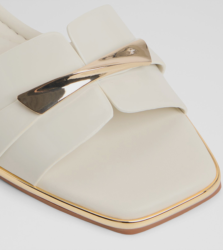 Aldo  Flat Sandals - Off White Flat Sandals