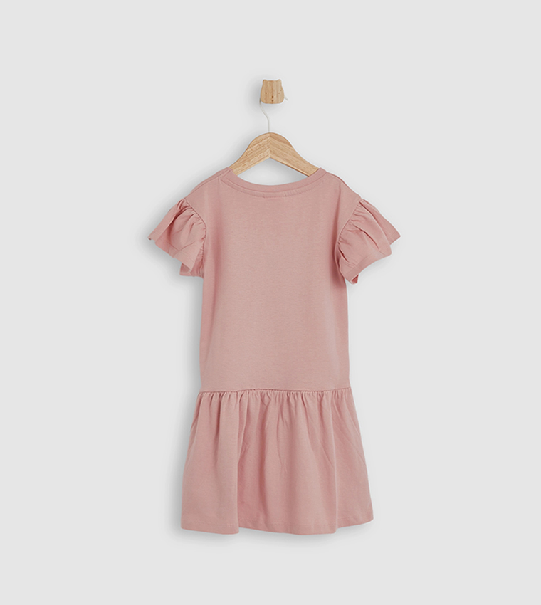 فستان كم قصير بطبعة