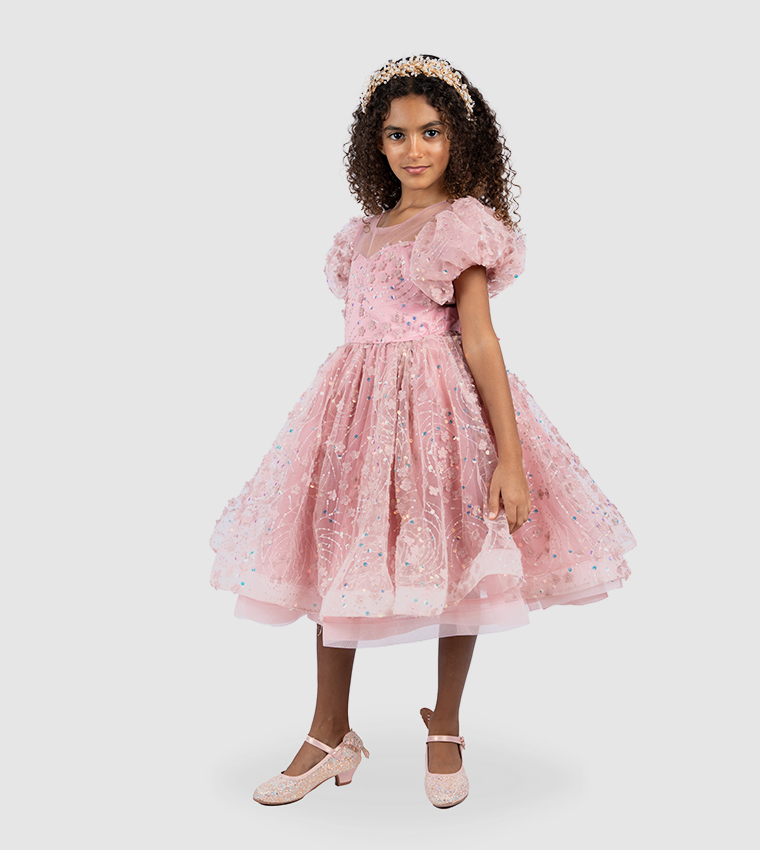 Katherina Sequins Fit and Flare Dress