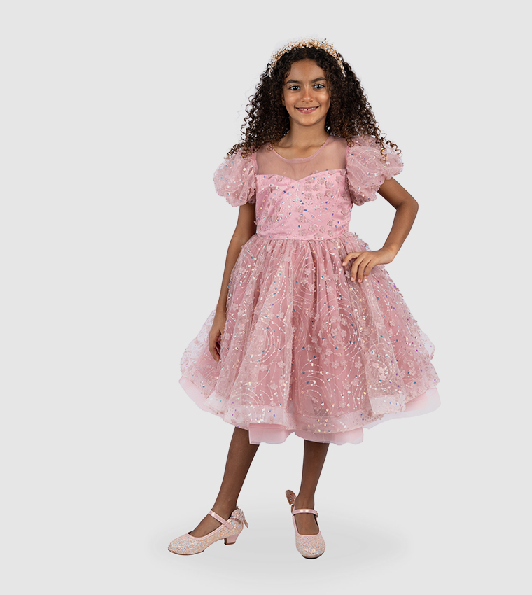 Katherina Sequins Fit and Flare Dress