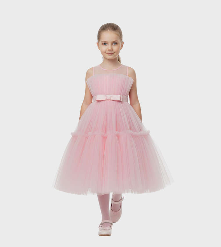 Toddler Girl's Ruffled Tulle Dress