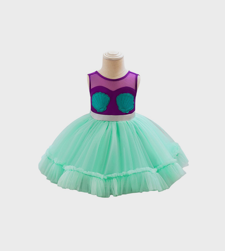 Oceanic Charm Tulle Dress