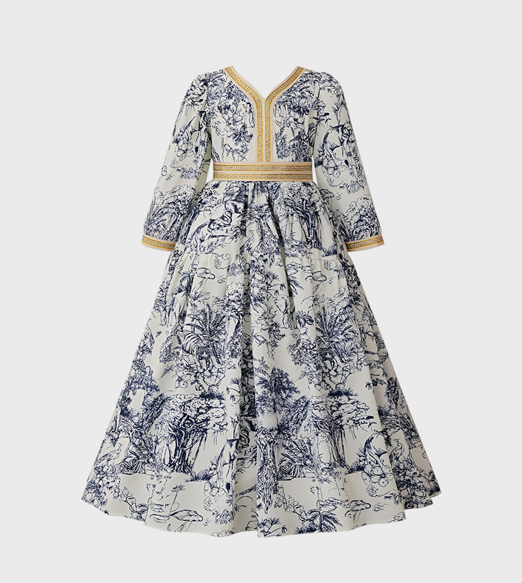 Printed Maya Modesty Abaya Dress