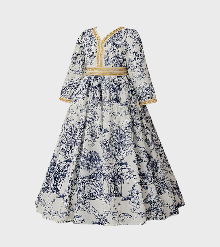 Printed Maya Modesty Abaya Dress